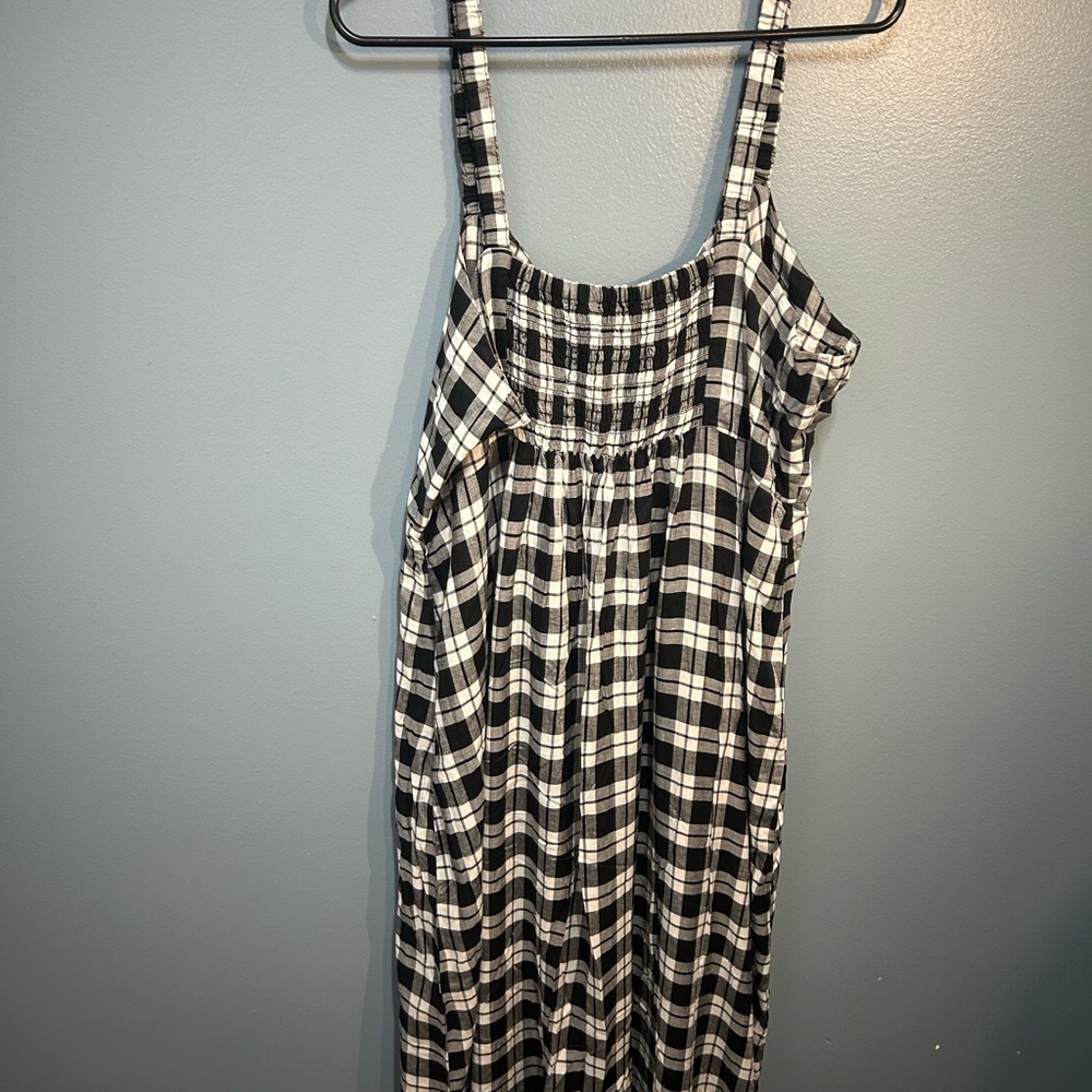 Stylish Black and White Plaid Dress